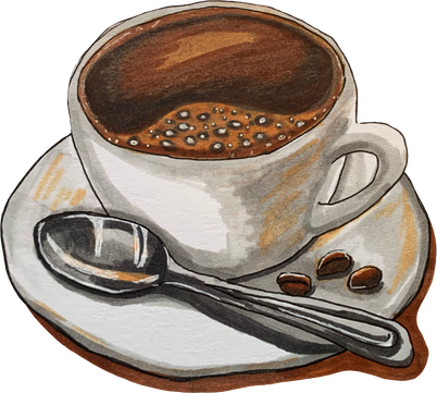 Cup of coffee watercolor